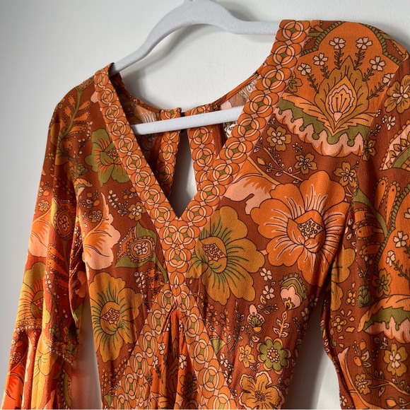 Nine Lives Bazaar Orange Floral Mini Dress - Picture 5 of 16